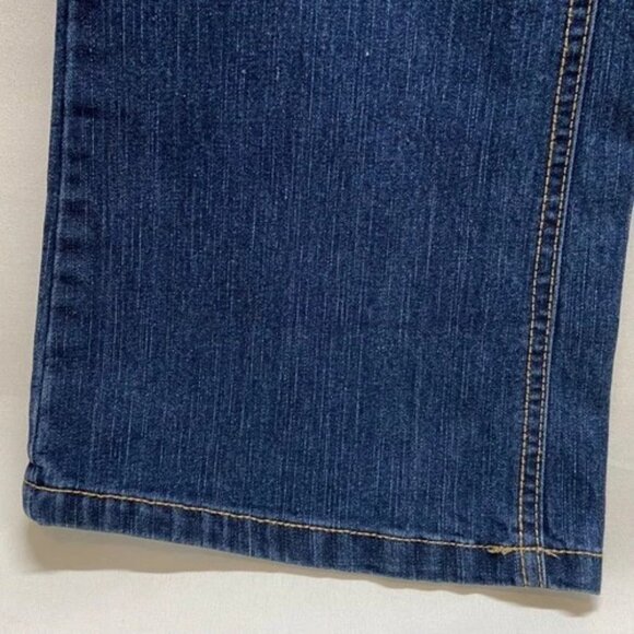 Christopher & Banks Jeans Women's 8 Long Blue Modern Fit Dark Wash Denim EUC - Picture 4 of 13